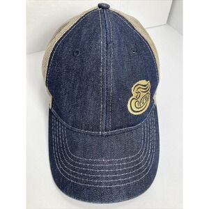Panera Bread Restaurant Employee Hat Cap Blue Beige Mesh Embroidered Adjustable‎